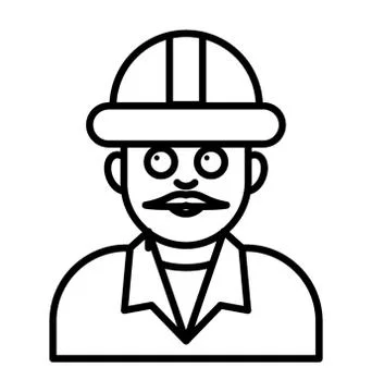 Engineer Avatar Vector Illustrazione stock