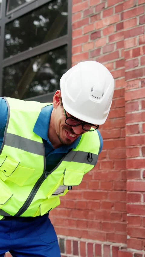 Engineer With Back Pain Injury After Accident Stock Footage 314137484