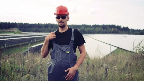 Engineer background solar shows likes Stock Footage 95395291