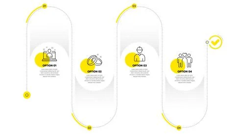 Engineer, Best manager and Wedding rings icons set. Friends couple sign. Worker Stock Illustration