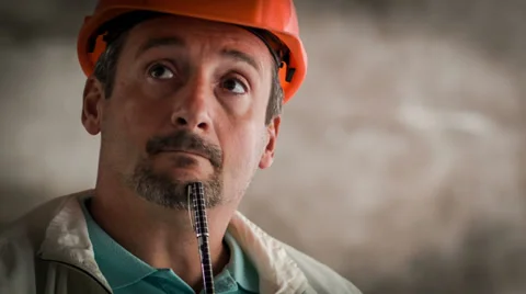 The Engineer-Builder Thinks On The Object 1 Stock Footage 30110982