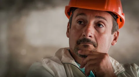 The Engineer-Builder Thinks On The Object 2 Stock Footage 30111273