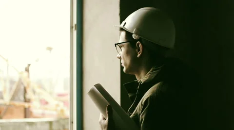 Engineer On The Building Stock Footage 63794544