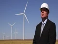 Engineer Businessman Looking Around Inspecting Wind Turbines Farm Power Plant 4k or 4k+ Resolution