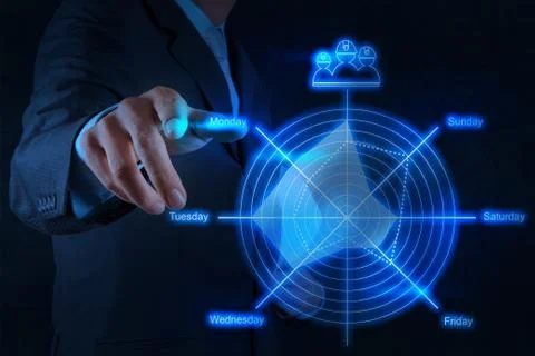 Engineer businessman working on modern technology Stock Illustration