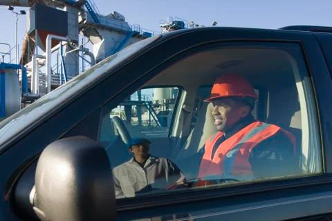 Engineer in a car Stock Photos