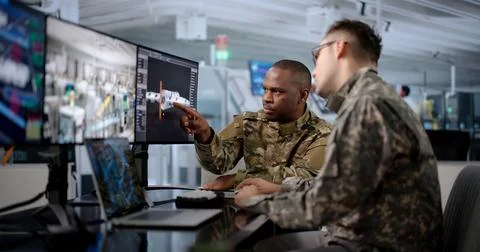 Engineer Carefully Designs Autonomous Drone Model Using Advanced 3D Software. Stock Photos