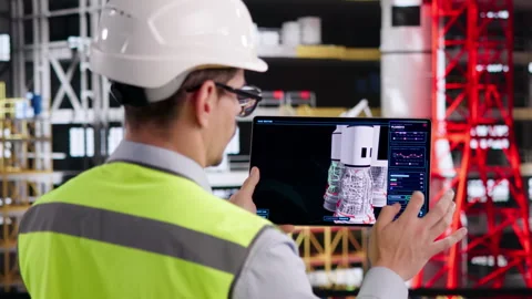 Engineer Carefully Programs Advanced Automation System 動画素材 331519182