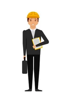 Engineer cartoon icon Stock Illustration