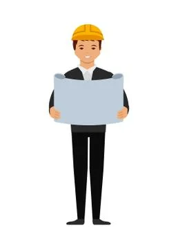 Engineer cartoon icon Stock Illustration