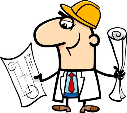Engineer cartoon illustration 스톡 일러스트