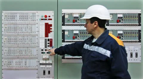 Engineer Check Two Panels Video stock 10790444