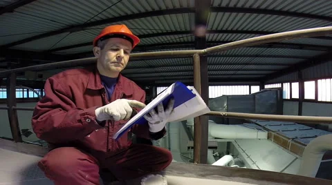 Engineer Checking Technical Data Stock Footage 56767073