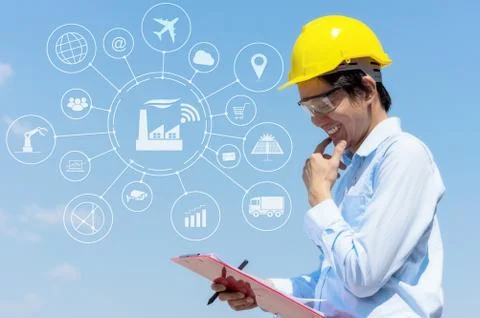 Engineer checklist. Stock Photos