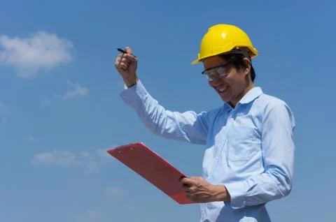 Engineer checklist. Stock Photos