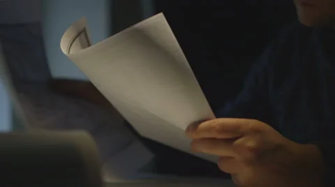 Engineer checks the construction drawings Stock Footage 58914402