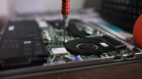 Engineer checks the operation of electronics. Circuit board electrical test, Stock Footage 253671926