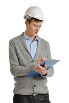 Engineer with a clipboard Stock Photos