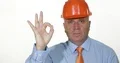 Engineer Closeup Portrait Approving with OK Hand Gestures Making Good Job Sign 4k or 4k+ Resolution