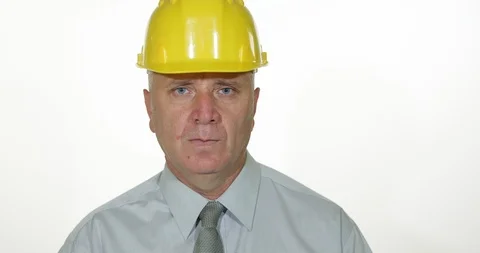 Engineer Closeup Portrait Looking Confident in a Company Presentation Stock Footage 109107224