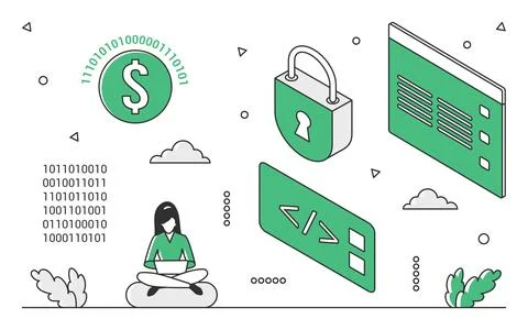 Engineer coding development 스톡 일러스트