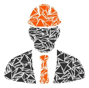 Engineer Collage of Triangles Stock Illustration