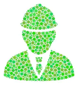 Engineer Composition of Dots Stock Illustration