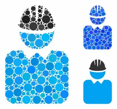 Engineer Composition Icon of Circle Dots Illustrazione stock