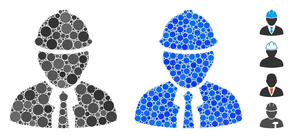 Engineer Composition Icon of Circles Illustrazione stock