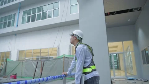 Engineer concept of 4k Resolution. Asian male employees are frustrated at wor Stock Footage 144700595