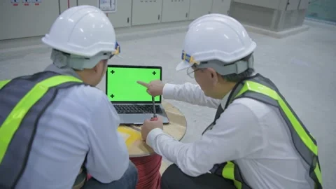 Engineer concept of 4k Resolution. Asian men are consulting using computers. Stock Footage 150062677