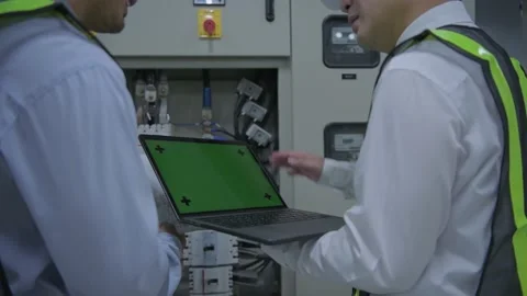 Engineer concept of 4k Resolution. Asian men are consulting using computers. Stock Footage 151295317