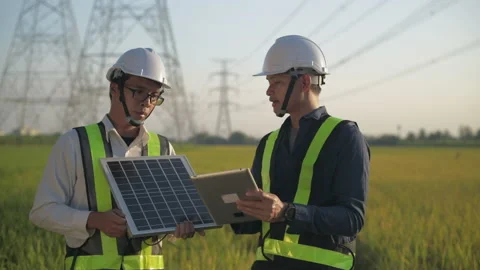 Engineer concept of 4k Resolution. Asian male employees are consulting on the Video stock 155012263