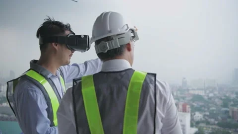 Engineer concept of 4k Resolution. Business people planning work with a virtu Stock Footage 150062683