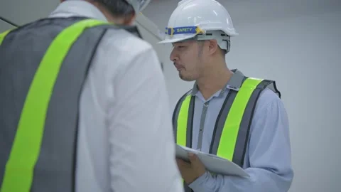 Engineer concept of 4k Resolution. The technician is coordinating the team le Stock Footage 151887829