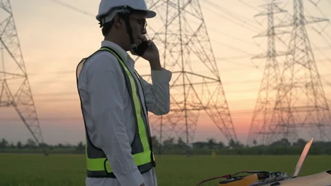 Engineer concept of 4k Resolution. The technician is checking the electronic  Stock Footage 158639818