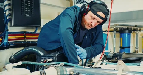 Engineer Conducting Maintenance in Industrial Facility 스톡 동영상 323766913