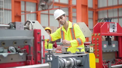 Engineer Conducting Quality Control Audit in Industrial Factory Stock Footage 342637532