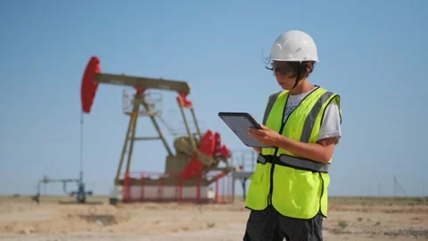 Engineer conducting remote technical survey, engineer analyzing telemetry data Stock Footage 326802324