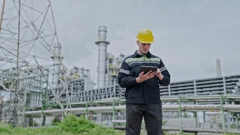 Engineer conducts inspection Stock Footage 300532599