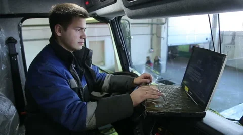 Engineer constructing on automobile fabric Stock Footage 68372705