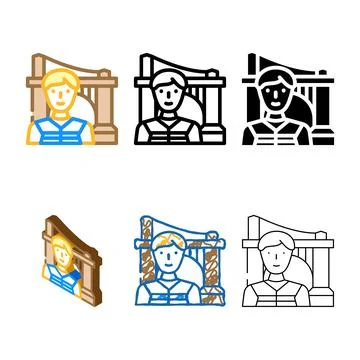 Engineer construction color icon mix vector Illustrazione stock