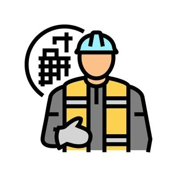 Engineer construction color icon vector illustration イラスト素材