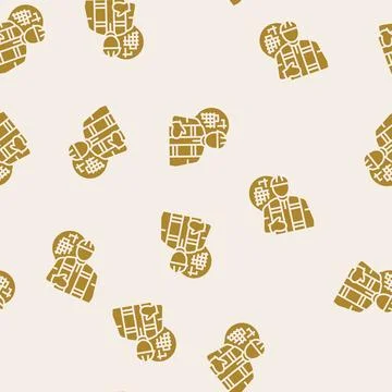 Engineer construction glyph seamless pattern Stock Illustration