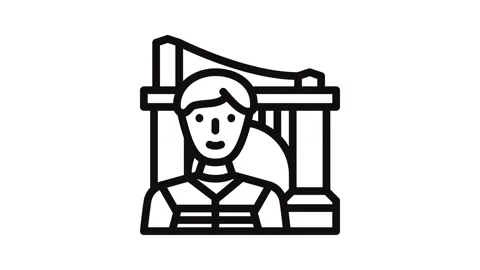 Engineer construction line icon animation Stock Footage 326765814