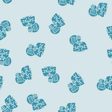 Engineer construction worker glyph seamless pattern Stock Illustration
