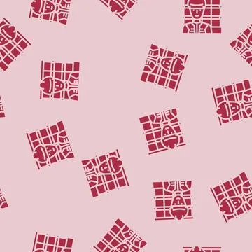 Engineer construction worker glyph vector seamless pattern Stock Illustration