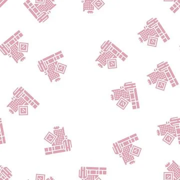 Engineer on construction yard glyph seamless pattern Illustrazione stock