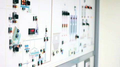 Engineer In Control Room Stock Footage