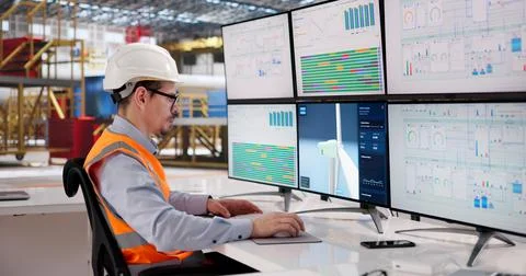 Engineer Creating Intricate 3D Designs With Advanced CAD Software On Computer 스톡 사진